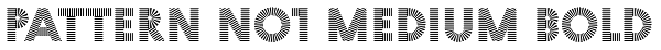 Pattern No1 Medium Bold Font