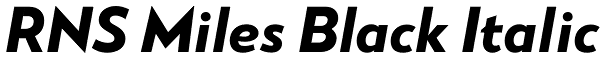 RNS Miles Black Italic Font