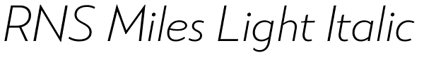 RNS Miles Light Italic Font