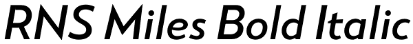 RNS Miles Bold Italic Font