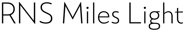 RNS Miles Light Font