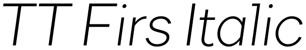 TT Firs Italic Font