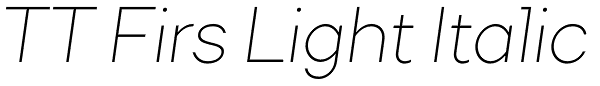 TT Firs Light Italic Font