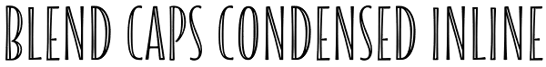 Blend Caps Condensed Inline Font