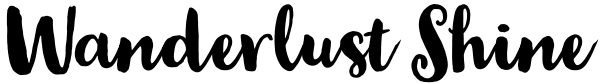 Wanderlust Shine Font