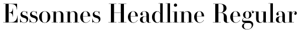 Essonnes Headline Regular Font