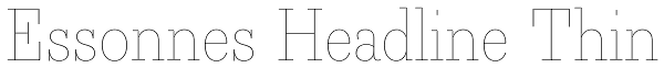 Essonnes Headline Thin Font