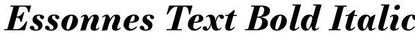 Essonnes Text Bold Italic Font