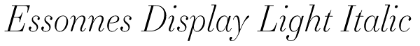 Essonnes Display Light Italic Font