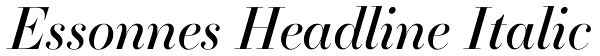 Essonnes Headline Italic Font