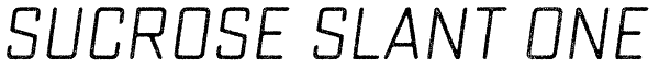 Sucrose Slant One Font