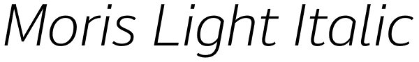 Moris Light Italic Font