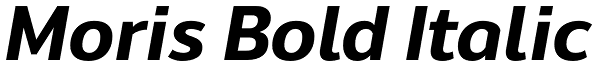 Moris Bold Italic Font