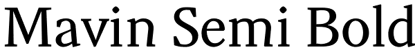 Mavin Semi Bold Font