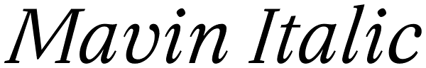 Mavin Italic Font