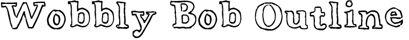 Wobbly Bob Outline Font