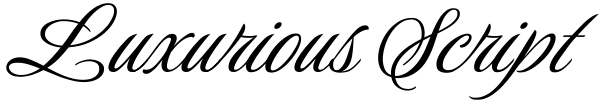 Luxurious Script Font