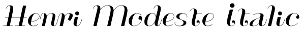 Henri Modeste Italic Font