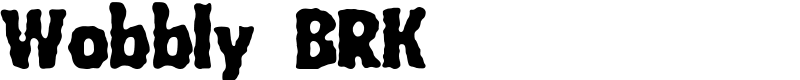 Wobbly BRK Font