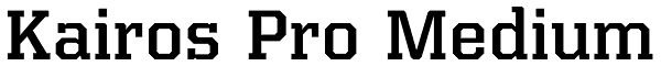 Kairos Pro Medium Font