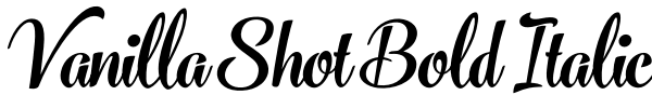 Vanilla Shot Bold Italic Font