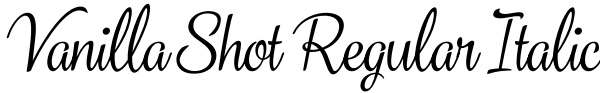 Vanilla Shot Regular Italic Font