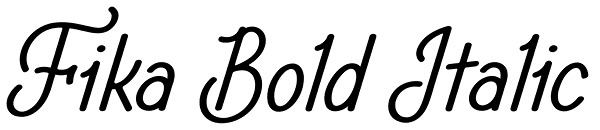 Fika Bold Italic Font