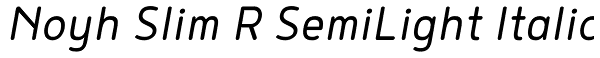 Noyh Slim R SemiLight Italic Font