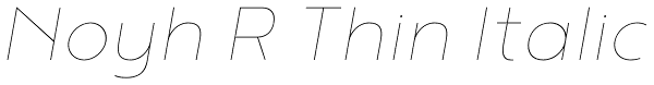 Noyh R Thin Italic Font