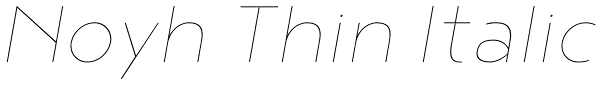 Noyh Thin Italic Font