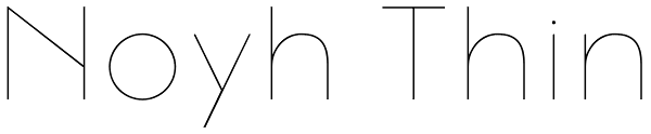 Noyh Thin Font