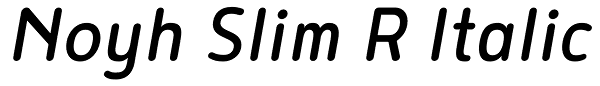 Noyh Slim R Italic Font