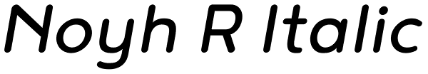 Noyh R Italic Font