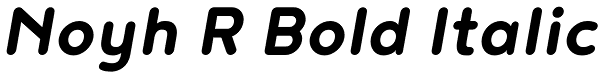 Noyh R Bold Italic Font