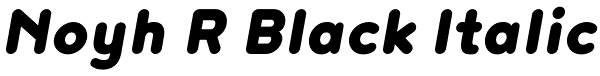 Noyh R Black Italic Font