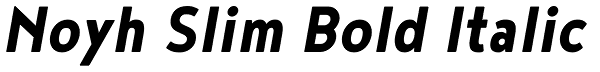 Noyh Slim Bold Italic Font