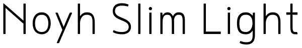 Noyh Slim Light Font