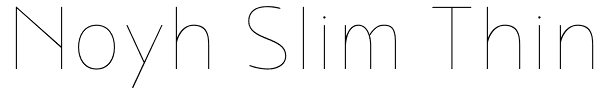 Noyh Slim Thin Font