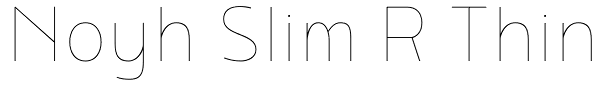 Noyh Slim R Thin Font