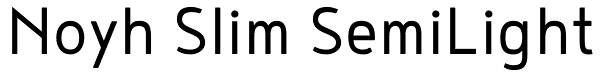 Noyh Slim SemiLight Font