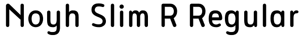 Noyh Slim R Regular Font