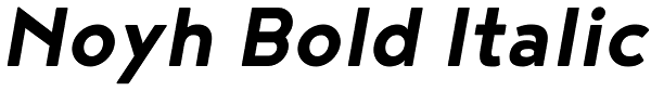 Noyh Bold Italic Font