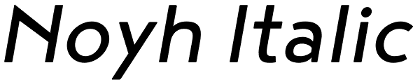 Noyh Italic Font