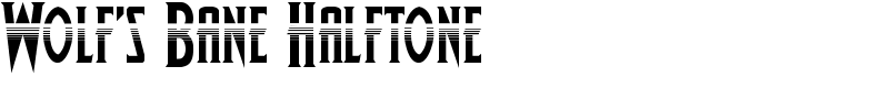 Wolf's Bane Halftone Font