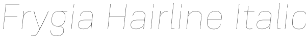 Frygia Hairline Italic Font