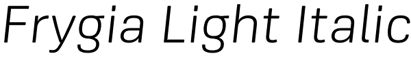 Frygia Light Italic Font