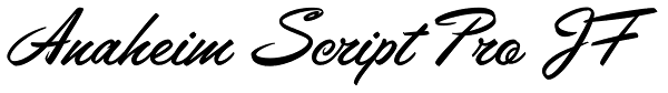 Anaheim Script Pro JF Font