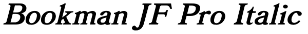 Bookman JF Pro Italic Font