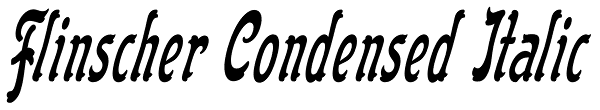 Flinscher Condensed Italic Font