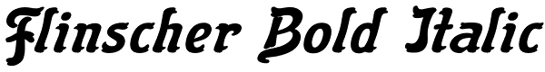 Flinscher Bold Italic Font